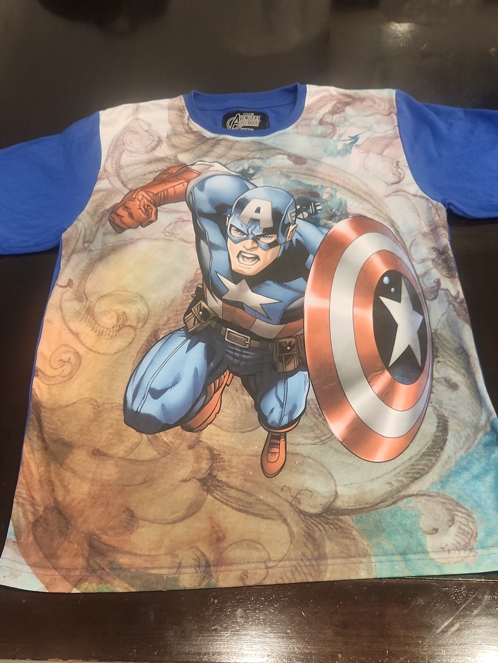Marvel Captain America Kids Tee - Blue, Red, White